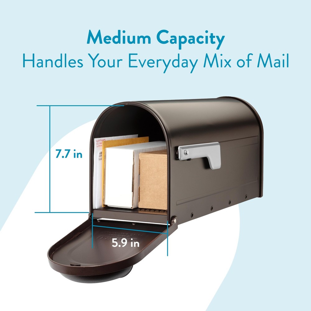 8830RZ-10 Winston Post Mount Mailbox, Rubbed Bronze