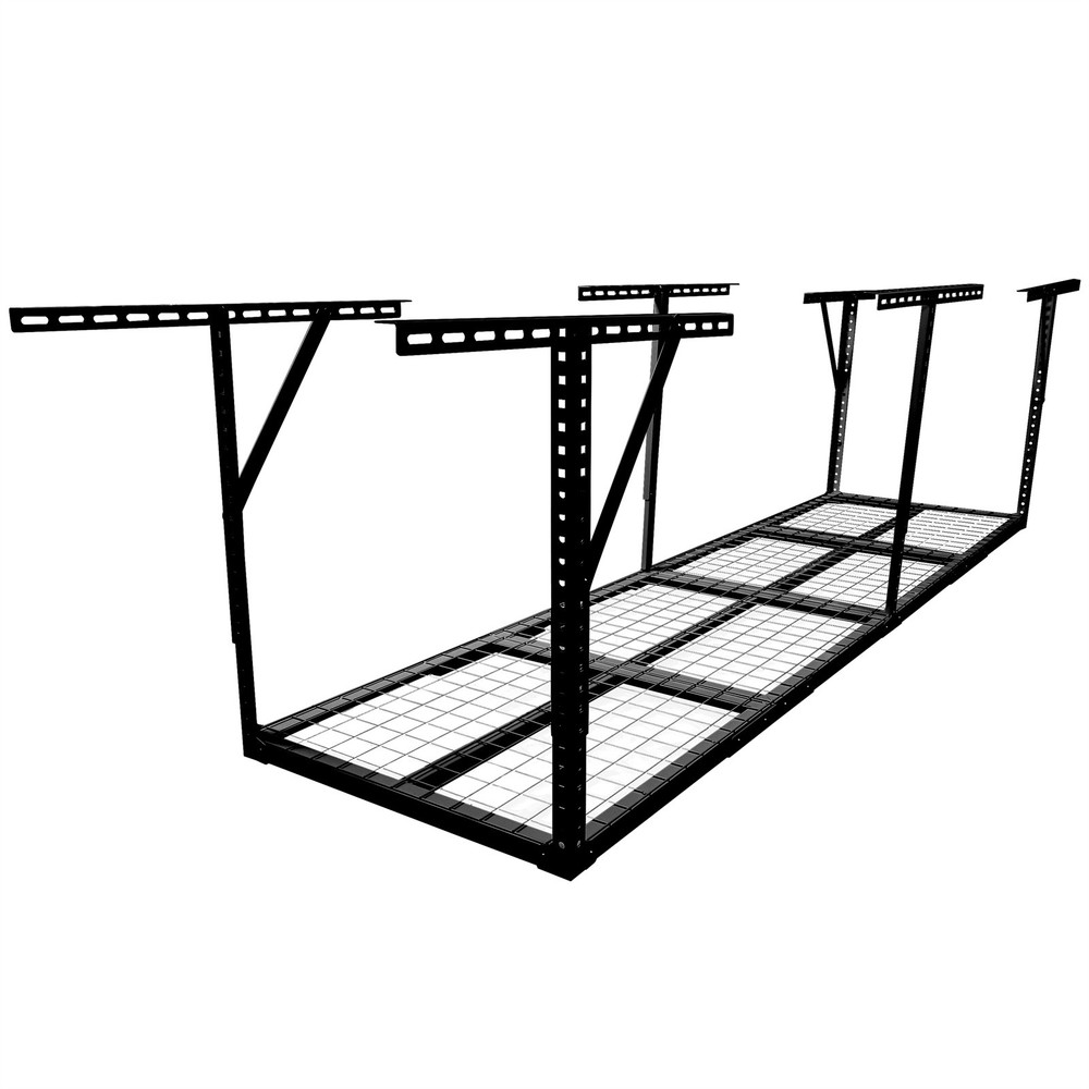 2FTx8FT Adjustable Ceiling Overhead Garage Storage Rack 450lbs Wall Tool Rack