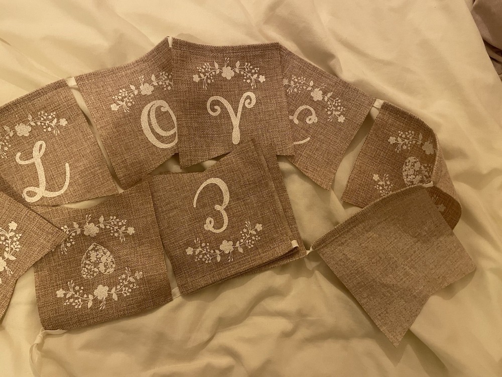 Love Burlap Bunting