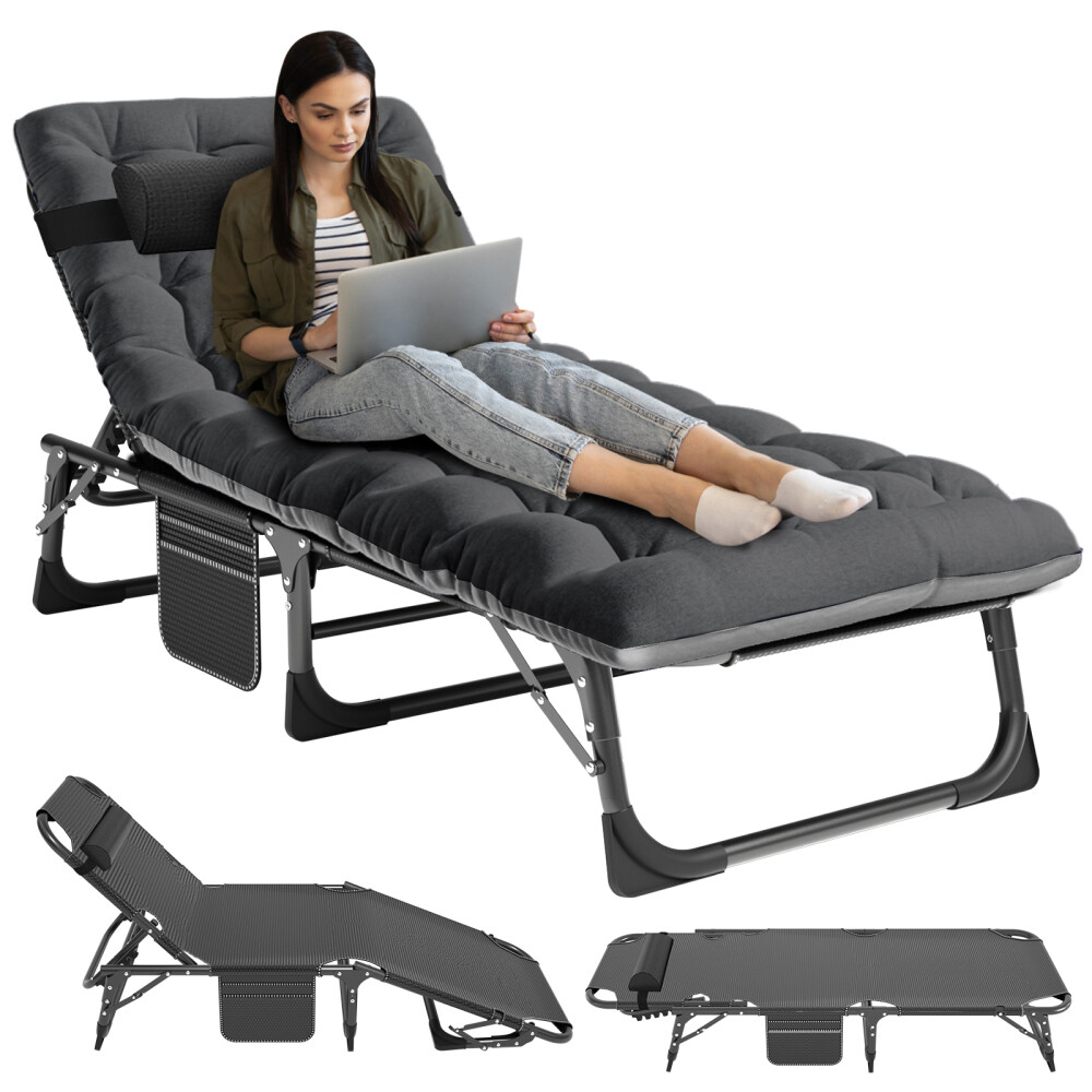 NAIZEA Oversized Folding Camping Cot for Adults 440lbs 4 Position Adjustable Cot
