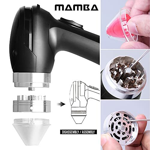 All-Plastic Head Electric Portable Herb Grinder,USB Rechargeable Powered Machine