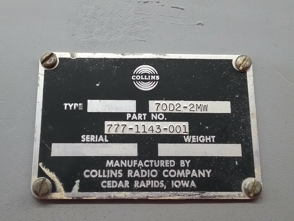 1 (COLLINS RADIO GROUP UNIT) Deviation Calibrator 70D2-2 MW