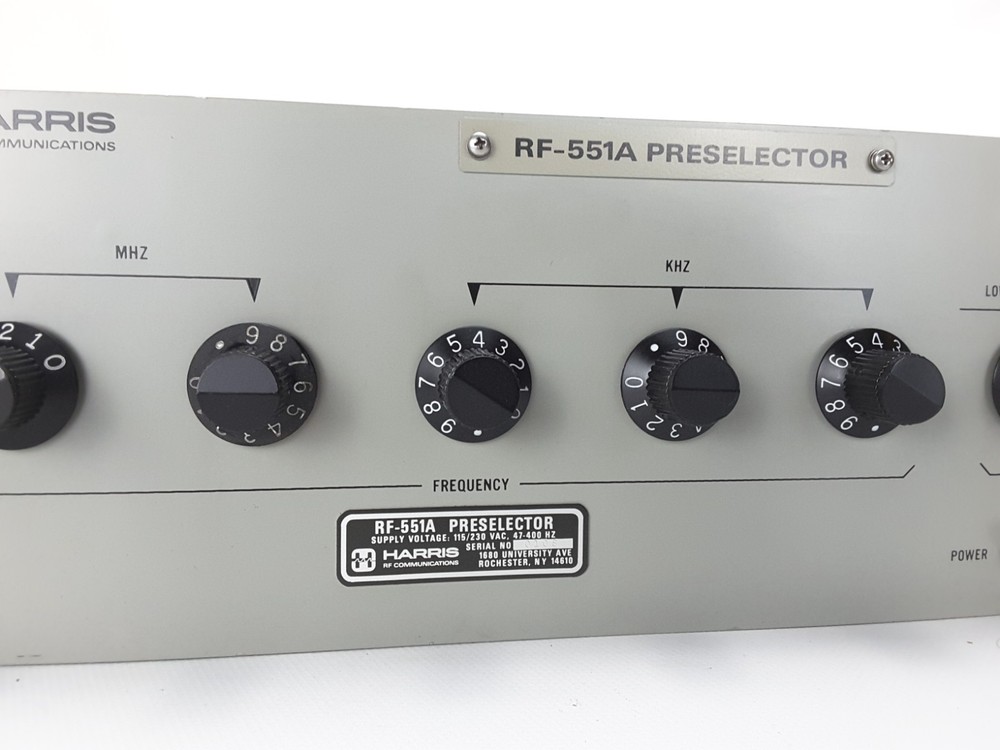 HARRIS RF 551A PRESELECTOR/POSTSELECTOR FOR RF 590 AND OTHERS