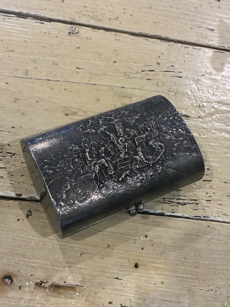 Hans Jensen Silver Plated Denmark Repousse Case Trinket Box