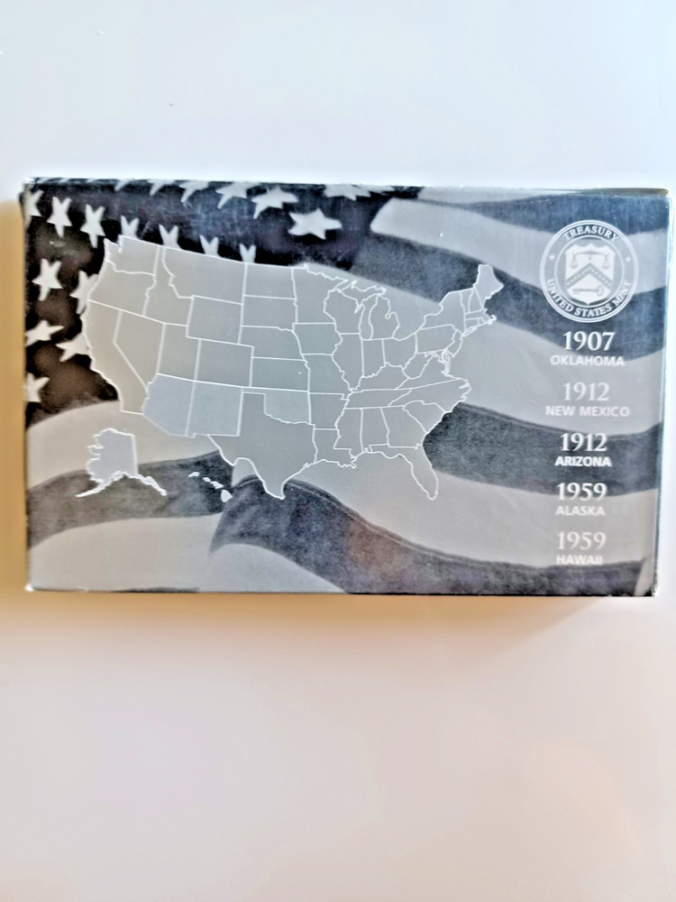2008-S Silver State Quarters Proof Set OGP 90% Silver Pristine Blue Box & COA