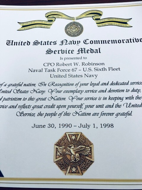 Military Commemorative / U.S. Navy Commemorative Service Medal Certificate