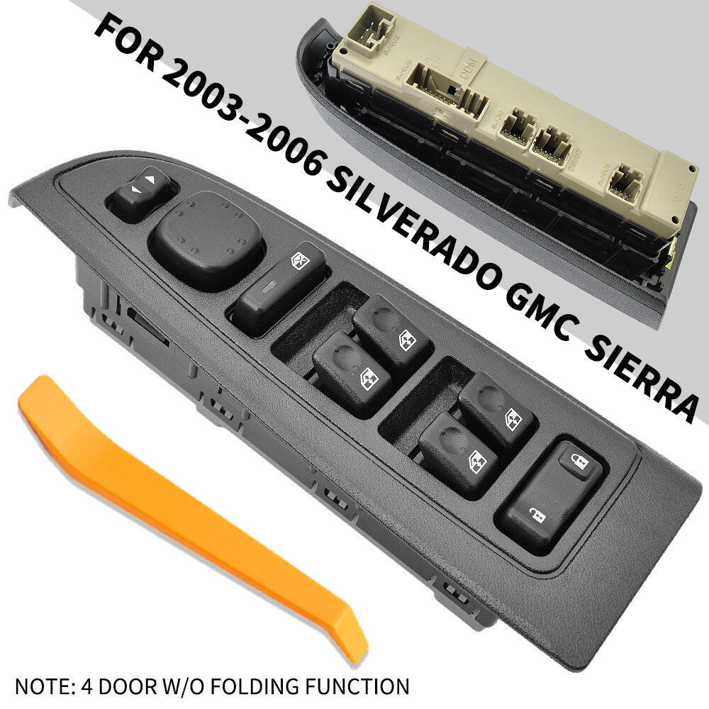 Driver Door Window Control Switch &Panel For GMC Sierra Yukon 2003-2007 15883323
