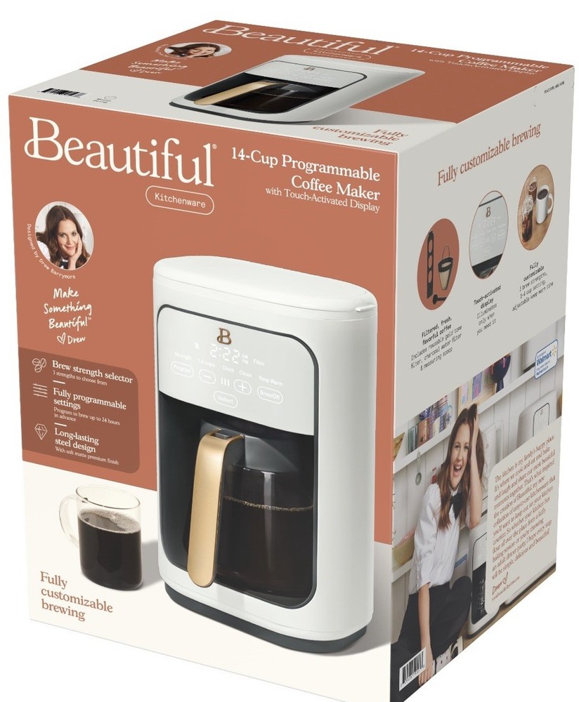 Beautiful 14-Cup Programmable Drip Coffee Maker with Touch-Activated Display