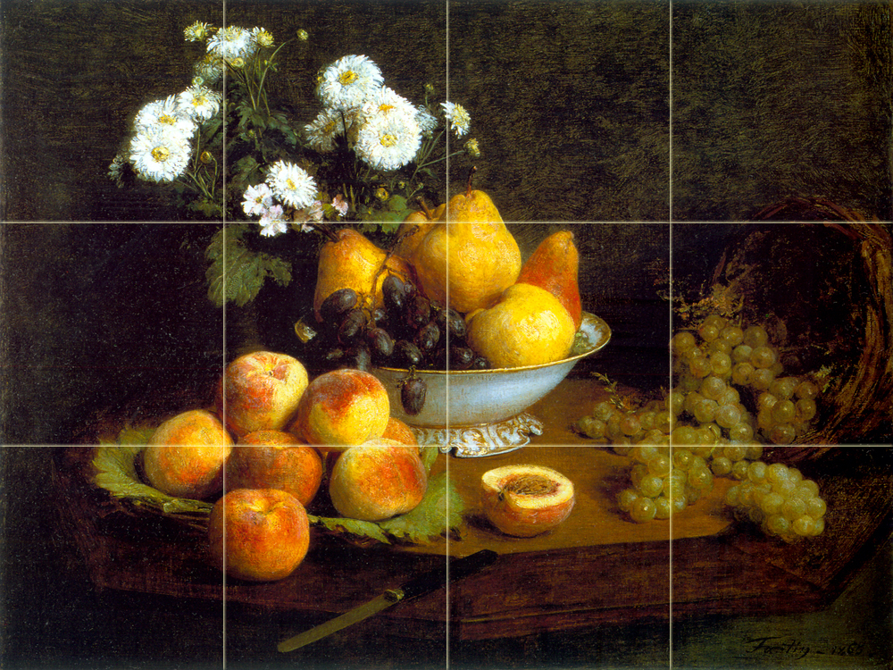 Accent Grape Fruits Mural Ceramic Backsplash Tile #862