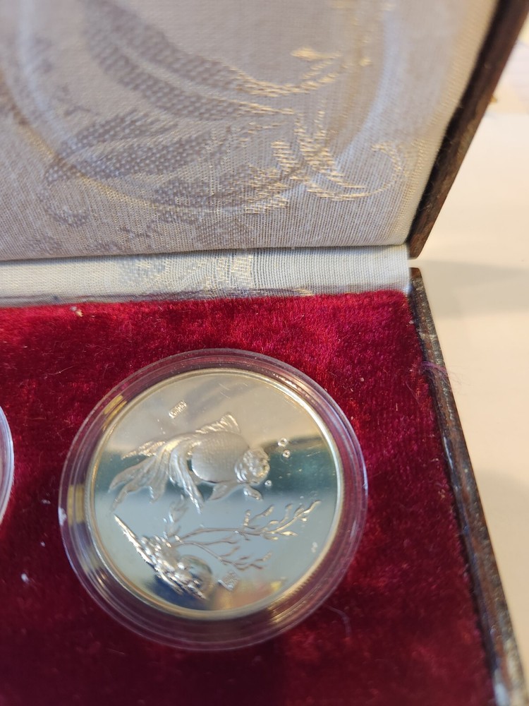 1990 4 PIECE GOLDFISH SILVER SET #48