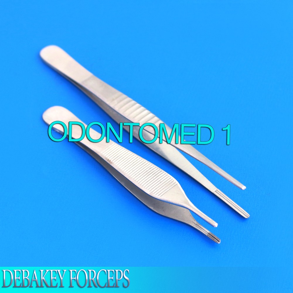 2 ASSORTED DEBAKEY FORCEPS SURGICAL DENTAL ATRAUMATIC