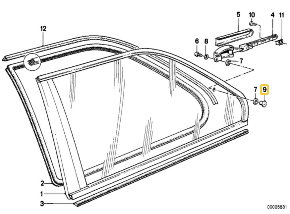 Nut for BMW E-21 E-30