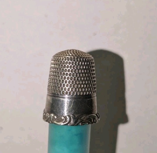 Antique Sterling Silver Simons Brothers Thimble Size 12