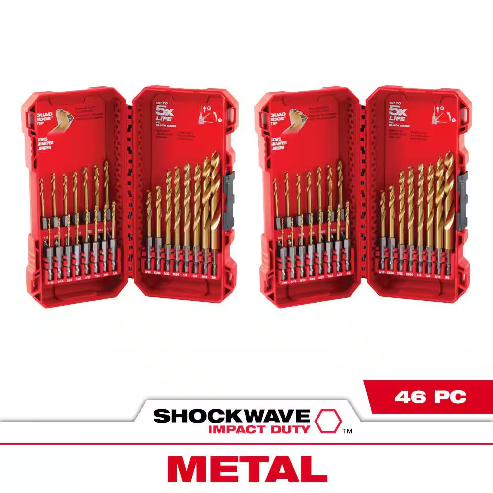 SHOCKWAVE IMPACT DUTY Titanium Drill Bit Set (46-Piece)
