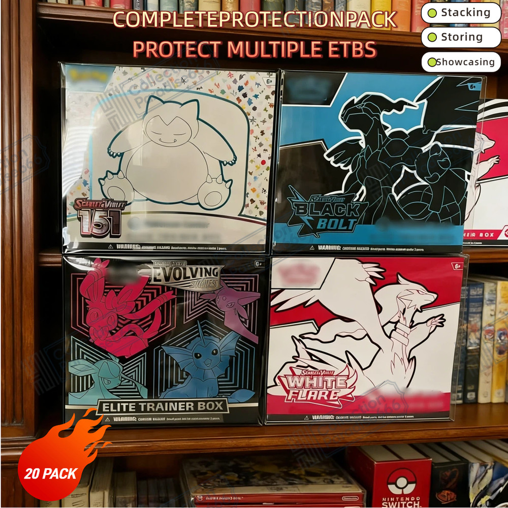 20 PCS Pokemon Elite Trainer Box ETB Protector Case UV & Scratch-Resistant
