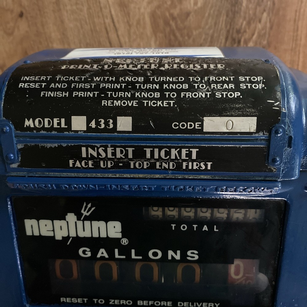 NEPTUNE MODEL 433 PRINT 0-METER REGISTER
