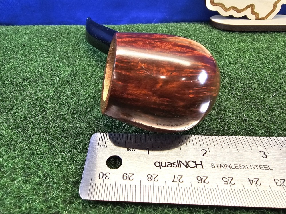 L'Anatra dalle uova d'Oro Partial Rustication Handmade Briar Pipe, Unsmoked