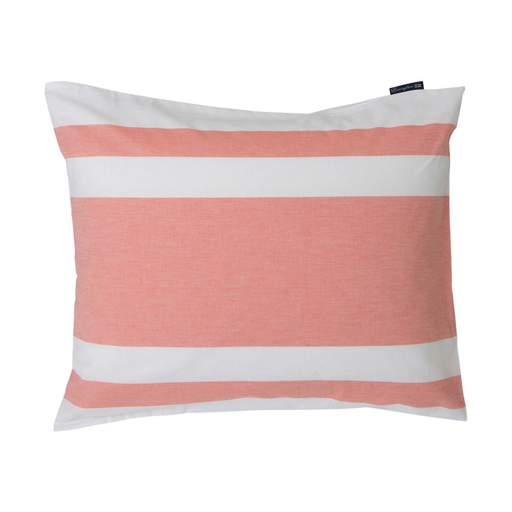 Lexington Poplin Summer Pillowcase Red Stripe 65x65cm
