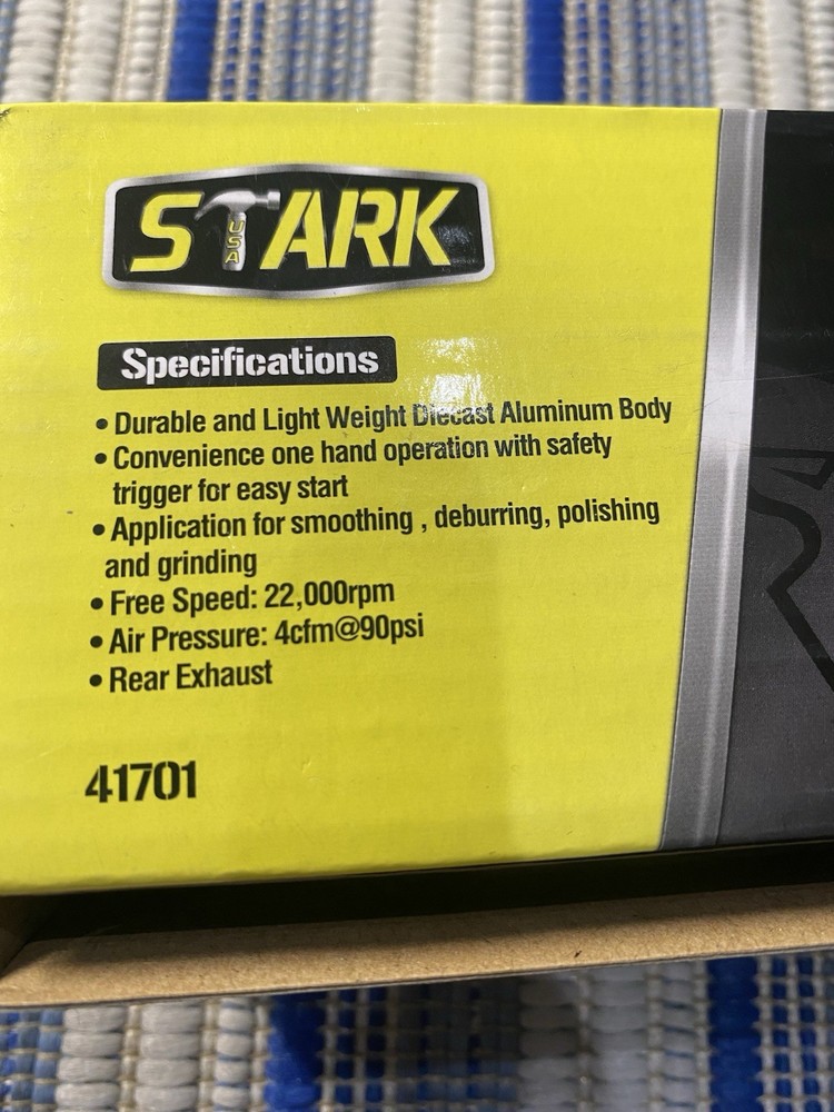 Stark tools straight 1/4" air die grinder pnematic tools