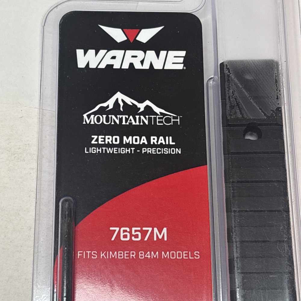 Warne 7657M Kimber 84M Scope Base Zero MOA Rail