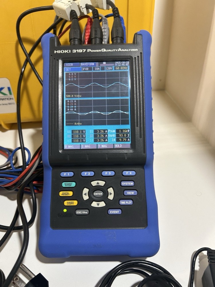 Hioki 3197 Three Phase HandHeld Power Quality Analyzer Meter