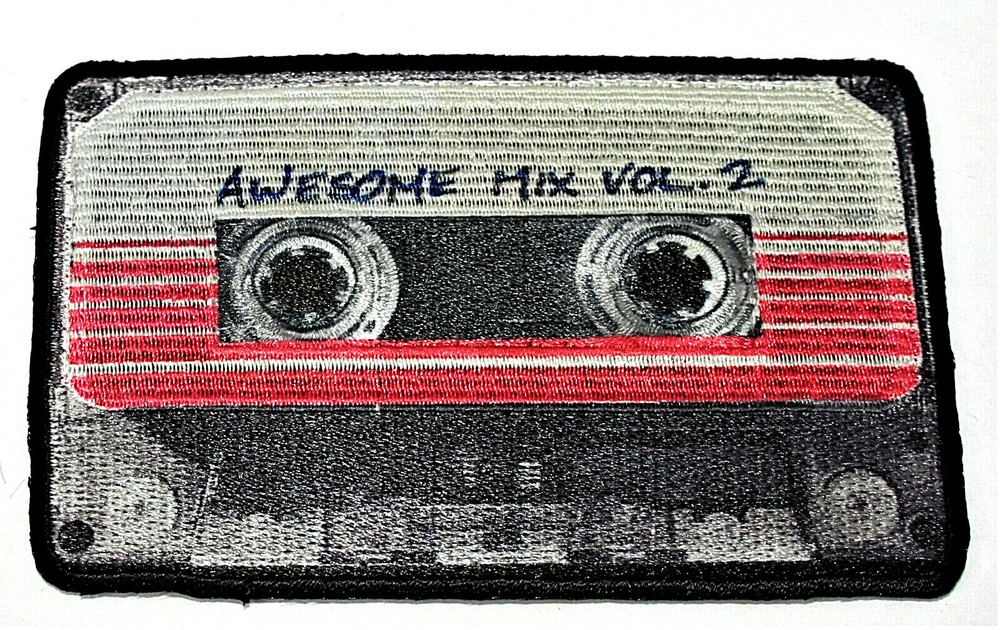Official Marvel Comics GOTG Star Lords Awesome Cassette Iron-on Cloth Patch New