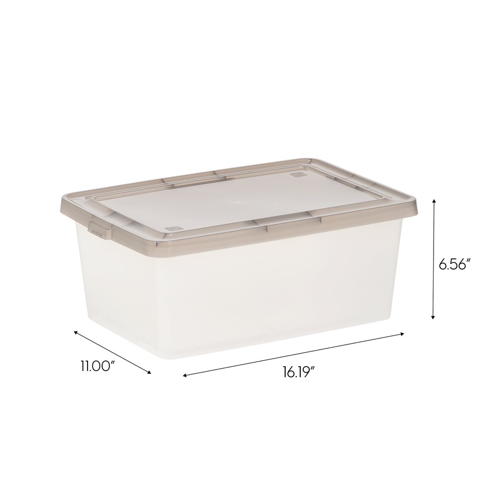 17 Qt. Plastic Storage Bins with Lids, Clear, Stackable Totes, Containers 8Pk