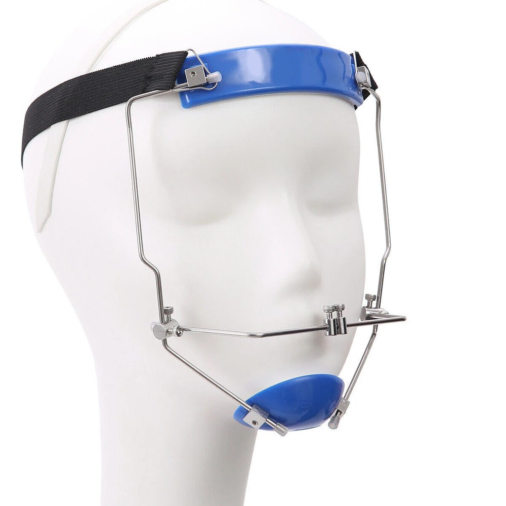 Dental Orthodontic Adjustable Reverse Face Mask Forward Pull Headgear Red/Blue