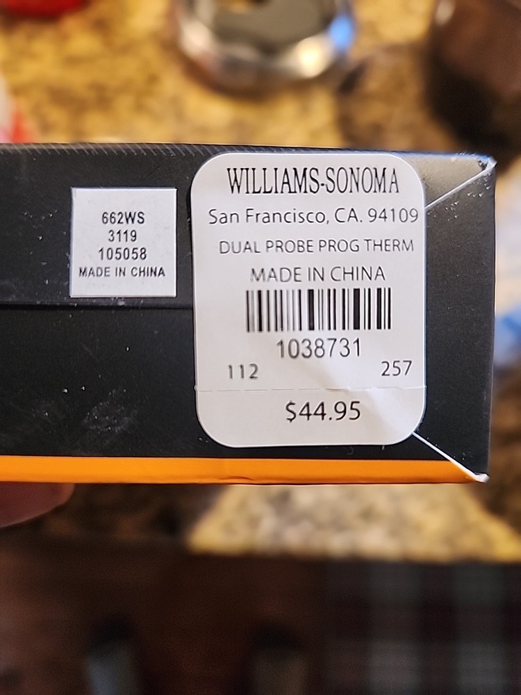 Williams Sonoma Dual Probe Roasting Thermometer Kitchen Cooking