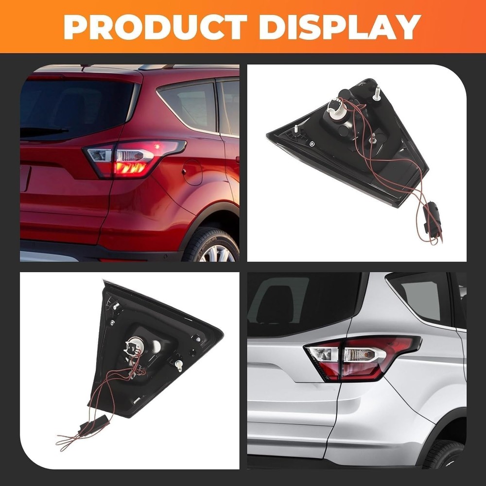 Right Inner Tail Light Assembly Compatible with 2017 2018 2019 Escape Passenger