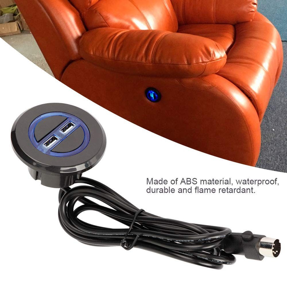 Power Recliner Switch, Lift Chair Hand Control, Replacement Button, USB, Light
