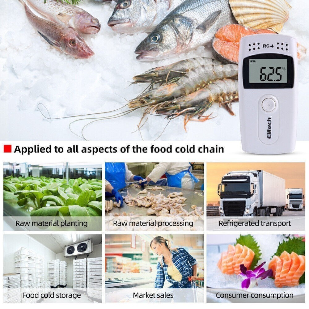 Elitech RC-4 LCD Screen USB Temperature Data Logger Recorder Monitor