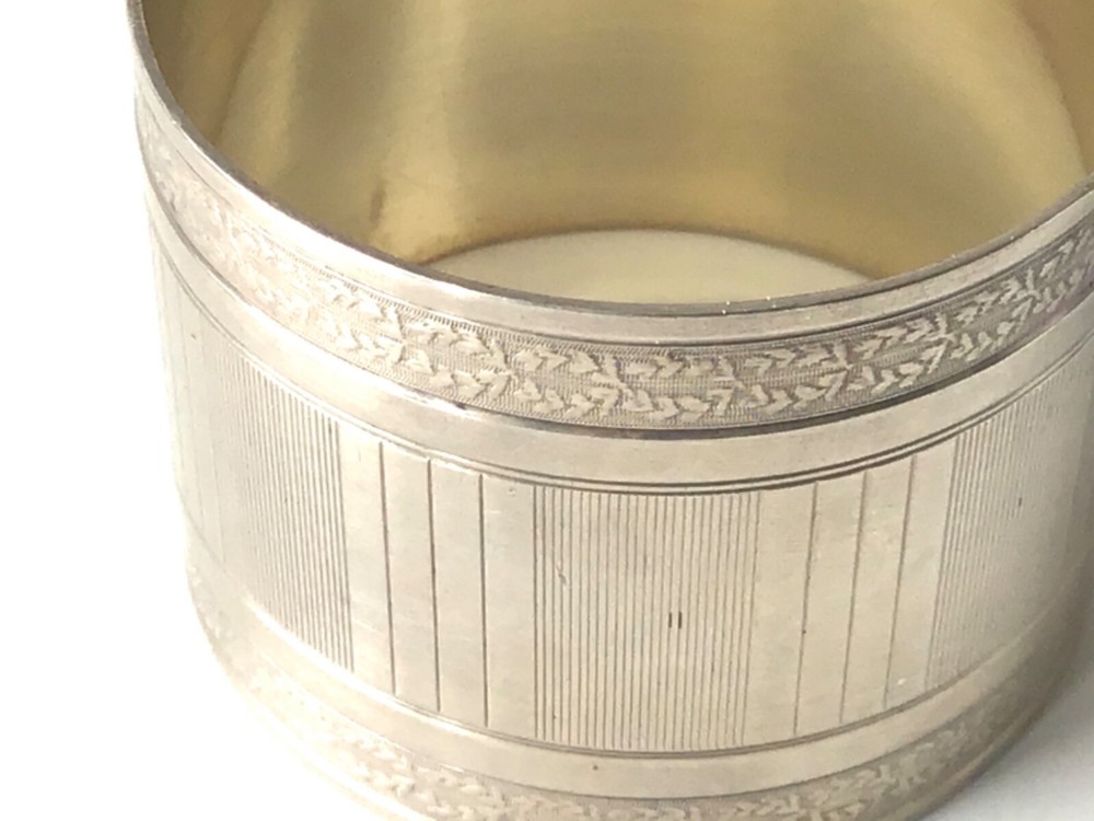 Antique french solid Sterling silver napkin ring