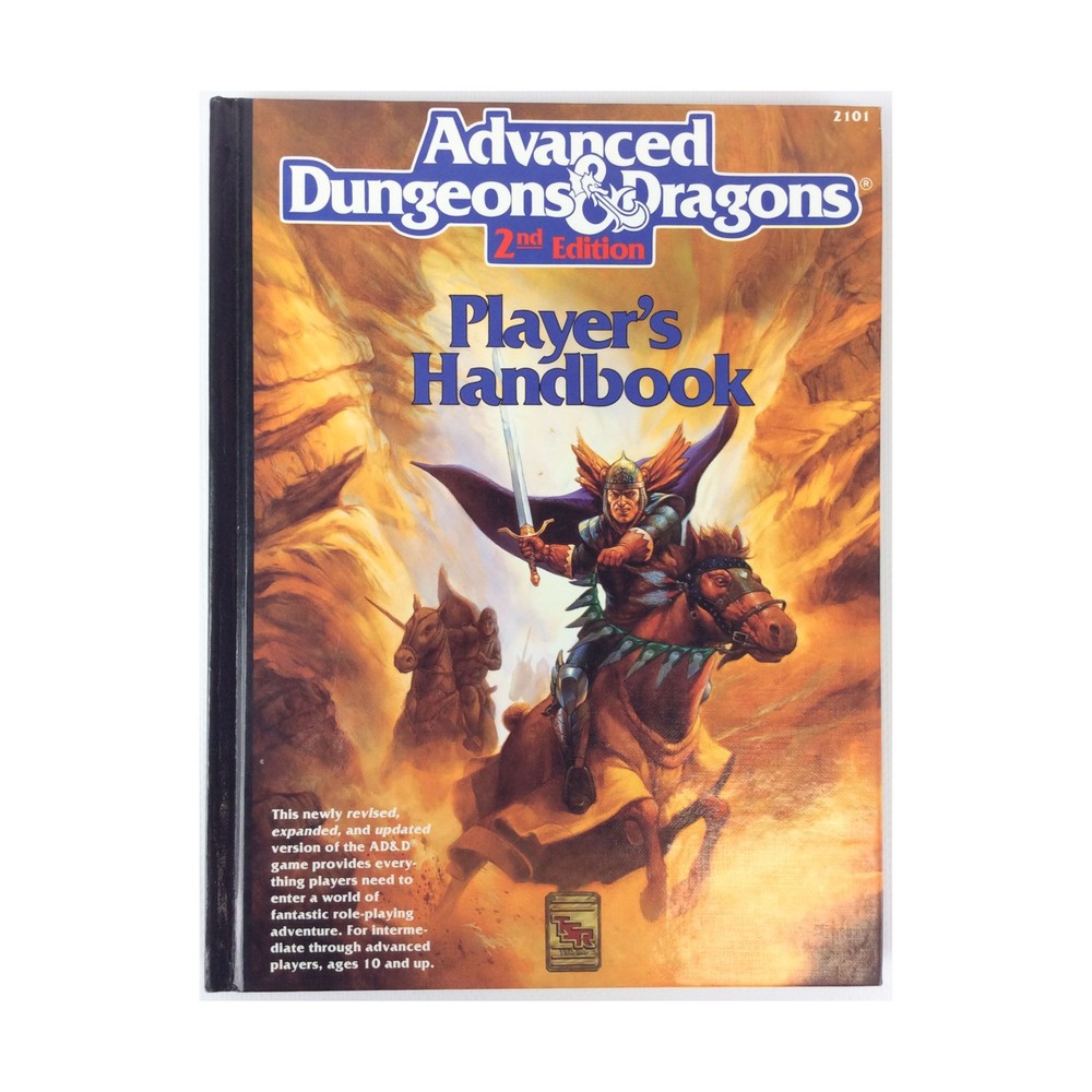 TSR AD&D 2nd Ed Player's Handbook (3rd - 9th) VG
