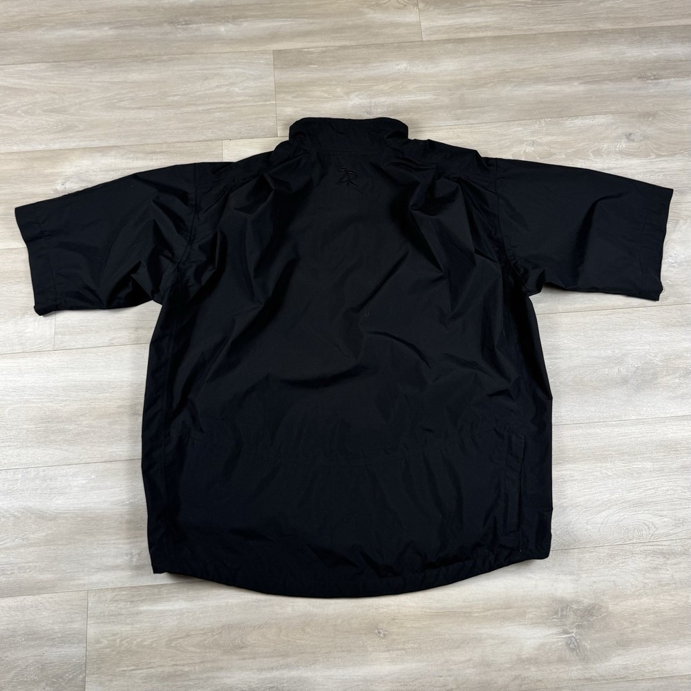 Zero Restriction Golf Quarter Zip Short Sleeve Performance Pullover Black Mens L