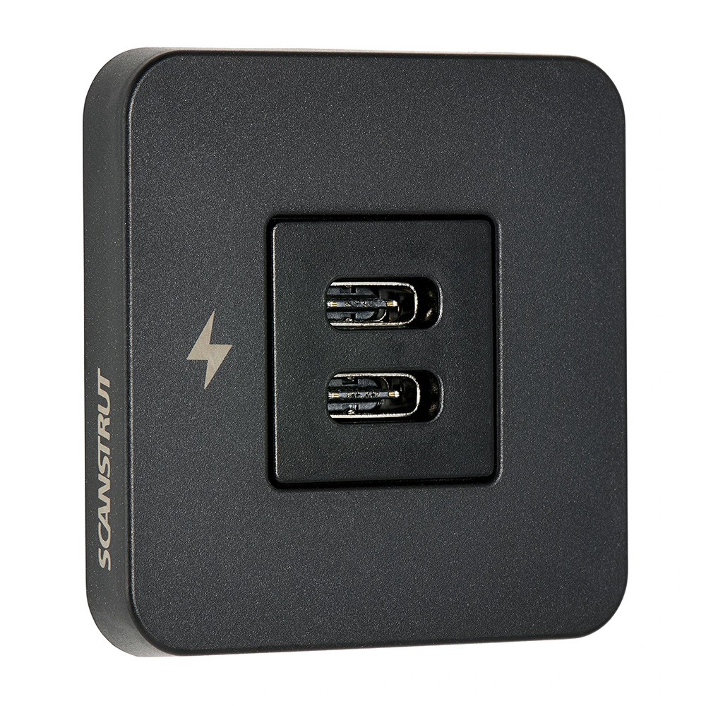Scanstrut TILE USB-C Interior Charging Socket - 12/24V - Black Bezel SC-TILE-...