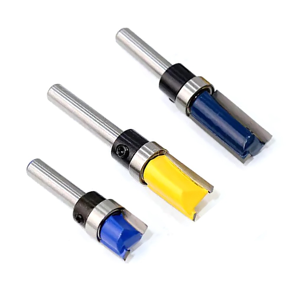 Router Pattern Bit 3 Pieces 1/4 Inch Shank Flush Trim Pattern Template Router