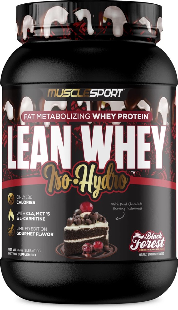 Lean Whey, Iso-Hydro, BLACK FOREST CHERRY, 2 lbs (908 g)