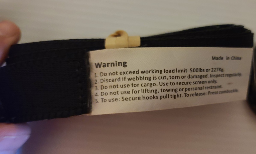 Cam Buckle Cargo Tie-Down Straps 4-Pack