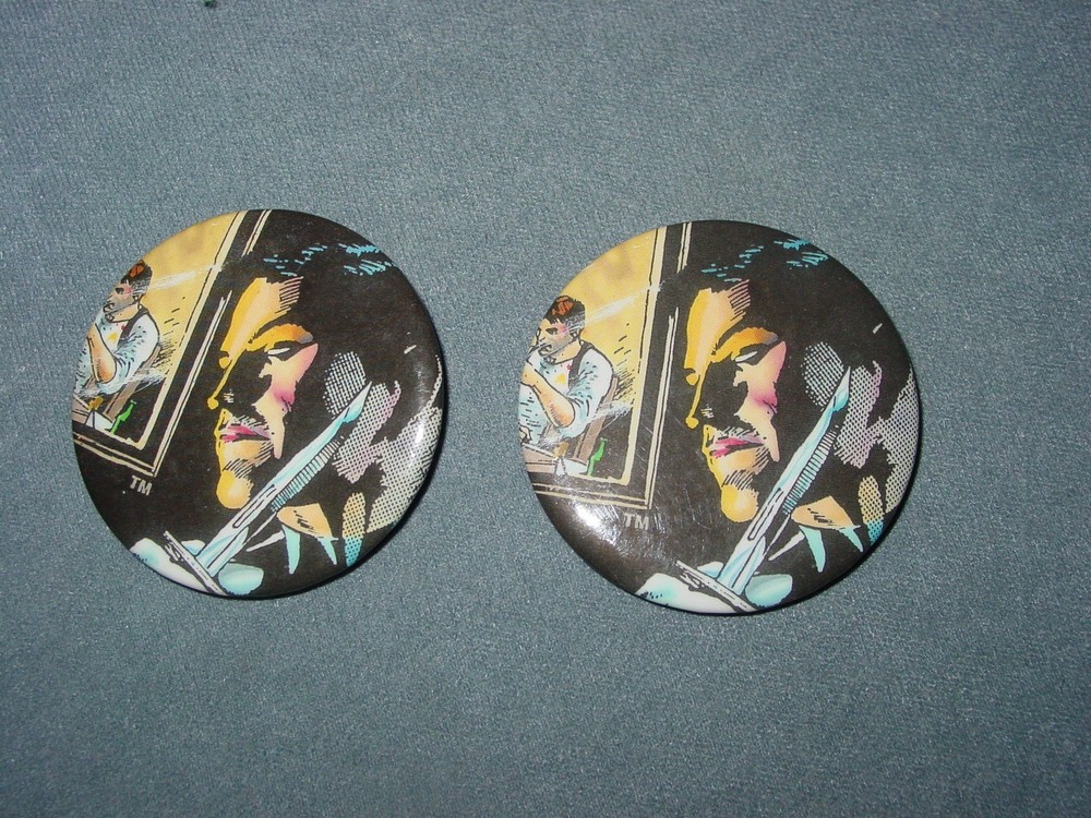 2 Vintage 1989 The Punisher Comic Button