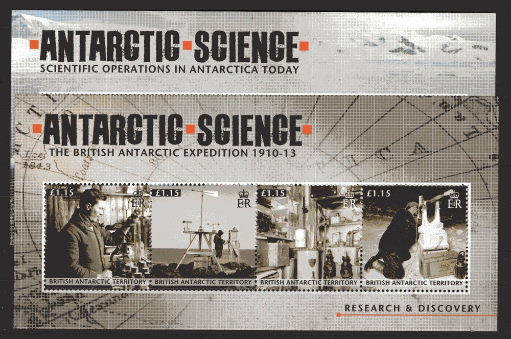 BRITISH ANTARCTIC TERRITORY - SCIENCE, 2 BLOCKS, MNH, VF