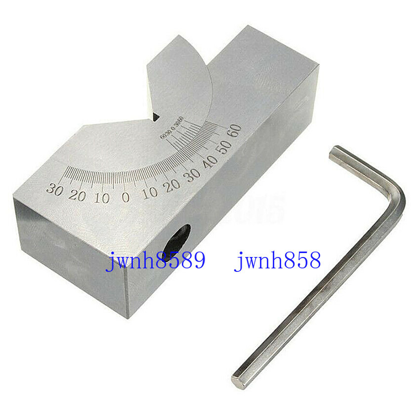 Milling Precision Mini Adjustable Angle V Block 0°-60° Vice Grip Hold Clamp New