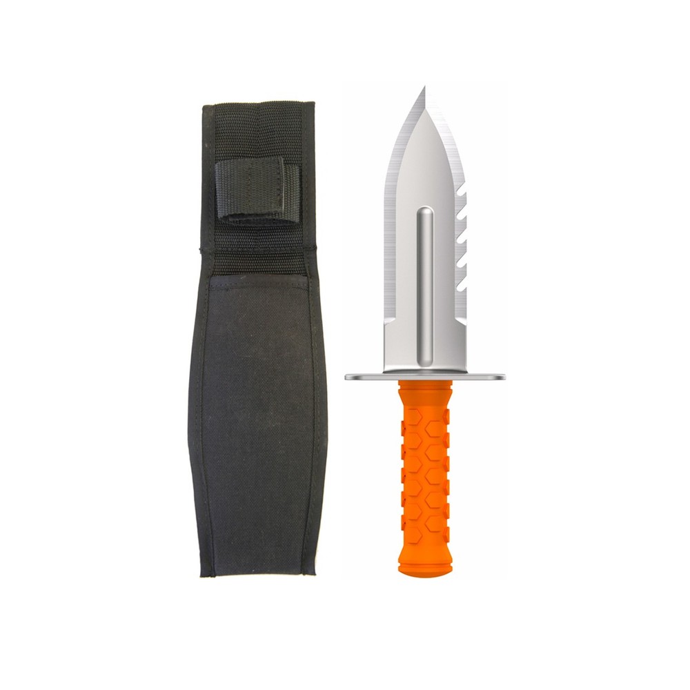 The Leather Barn Brown Leather Sheath Left & Quest Diamond Right Tool