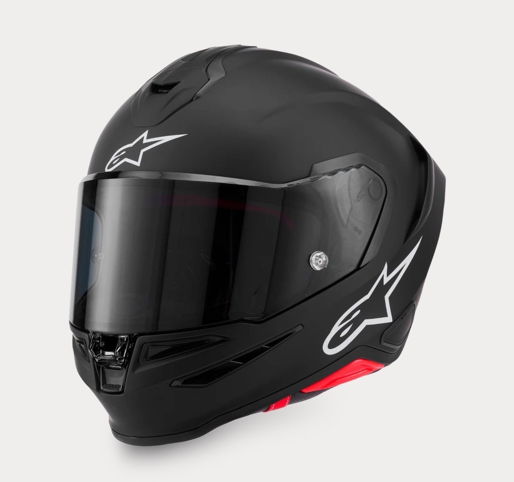 Alpinestars SR7 Solid Matte Black Solid Helmet, CE-Certified Medium
