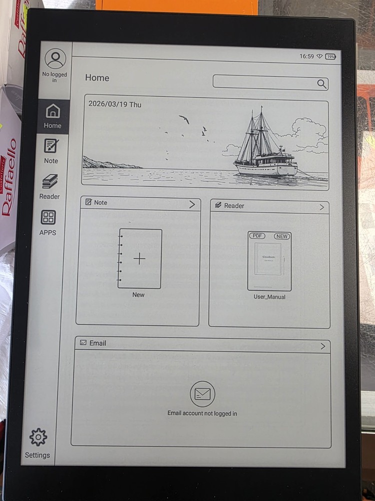 Geniatech Kloudnote 10.1 " E-Ink Notepad w Digital Pen eBook Reading Writin