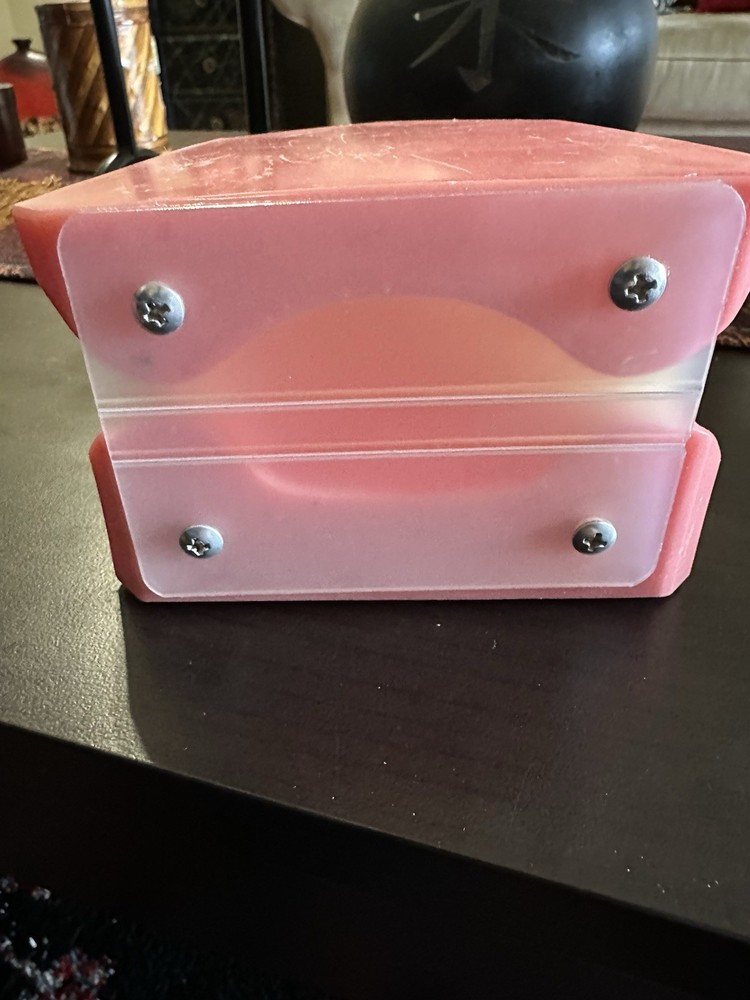 Vintage Dental Typodont Model Removable Full Set Teeth, Hinged Pink Base