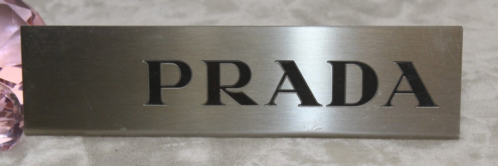 Prada Metal Display Stand Sign