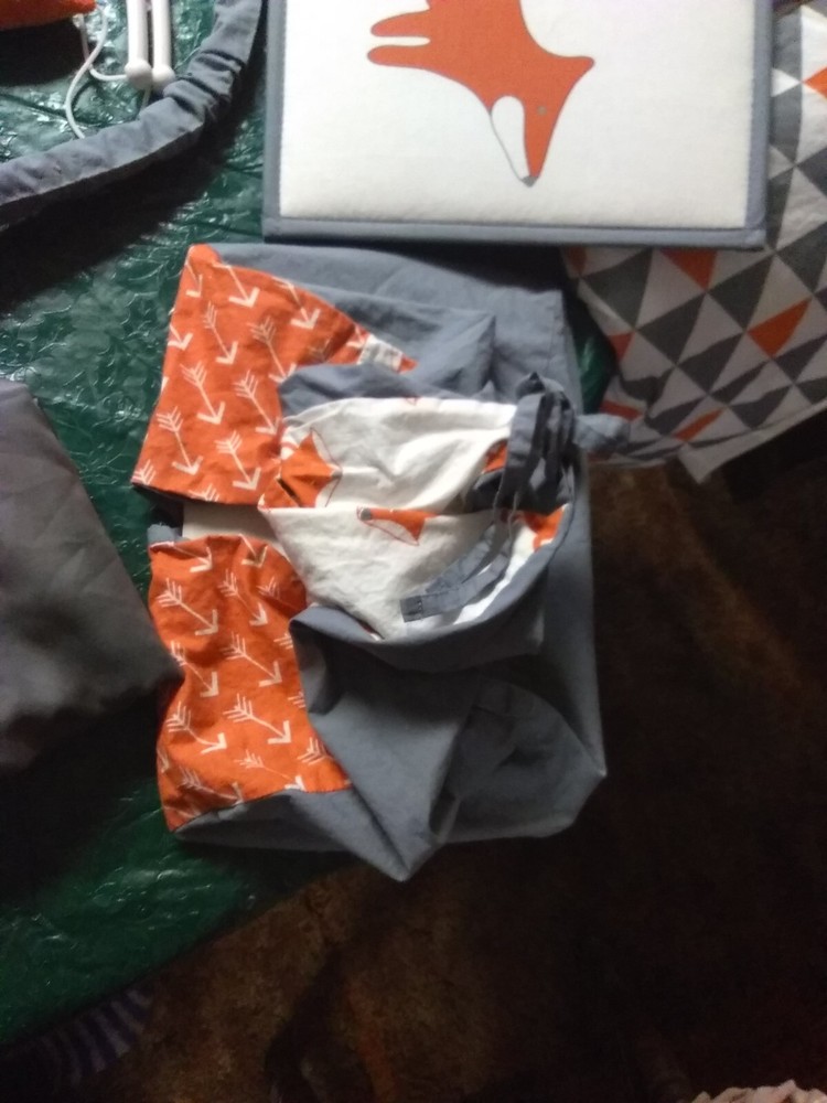 Bacati FOX Nursery Bedding, Mobile, Diaper Stacker + 2 AirflowBaby Mesh Liners