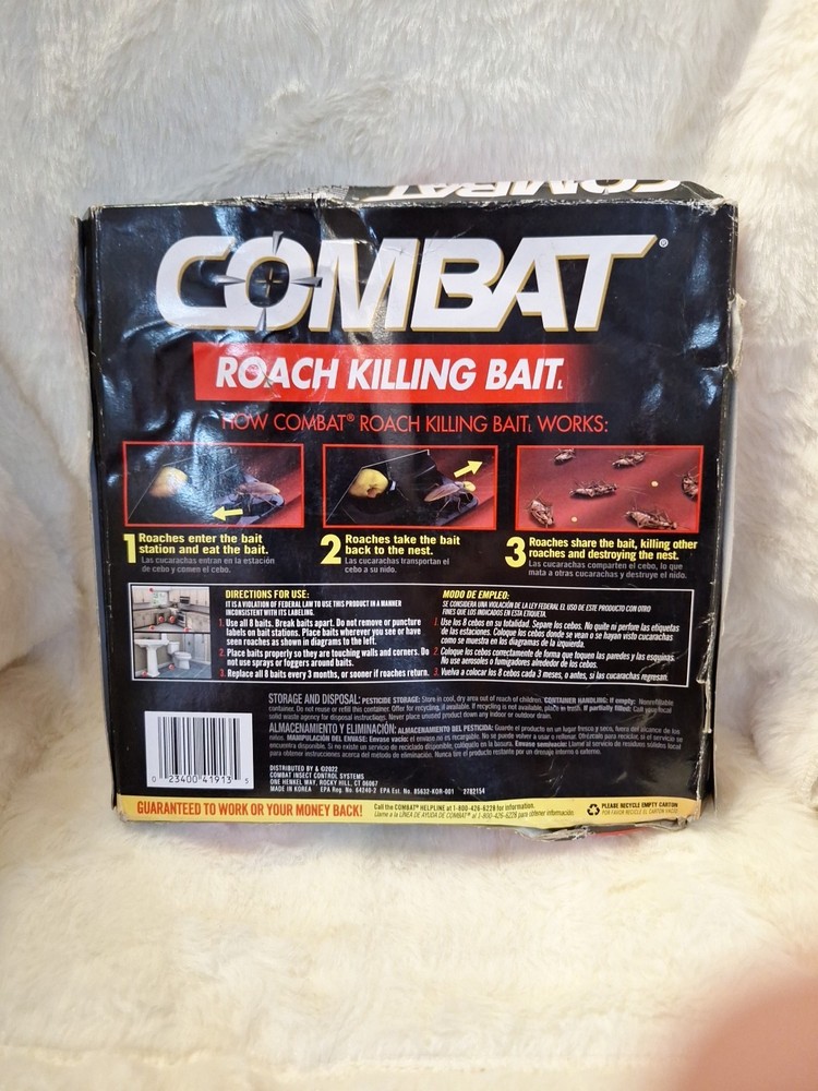 COMBAT Roach Killing Bait for Large Roaches - 8 Count.⚡️