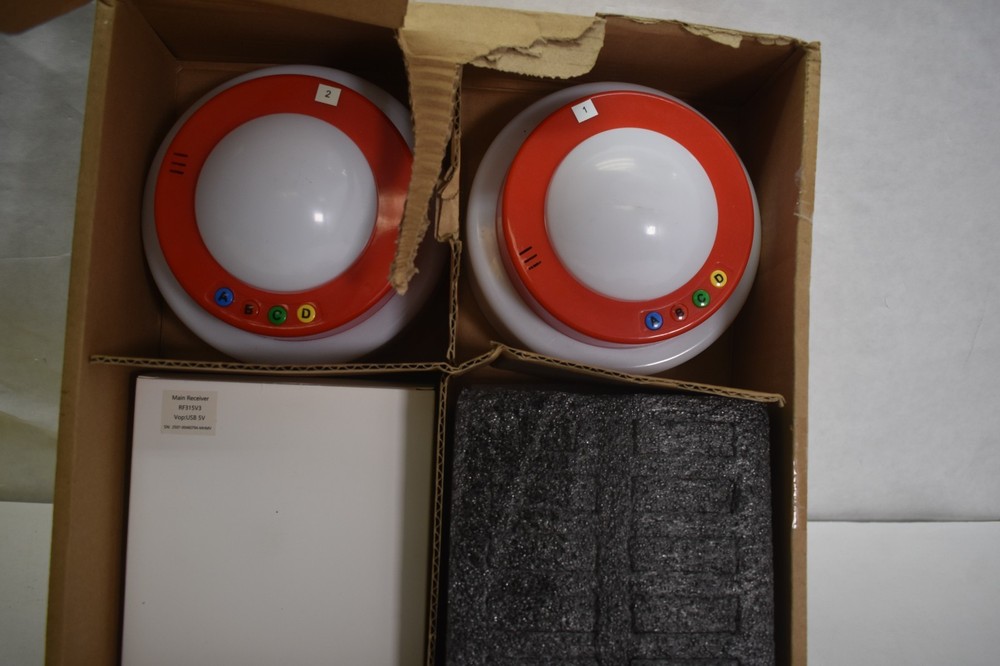 Venue Trivia 2 Button Buzzer Set with Receiver and Host Remote Control